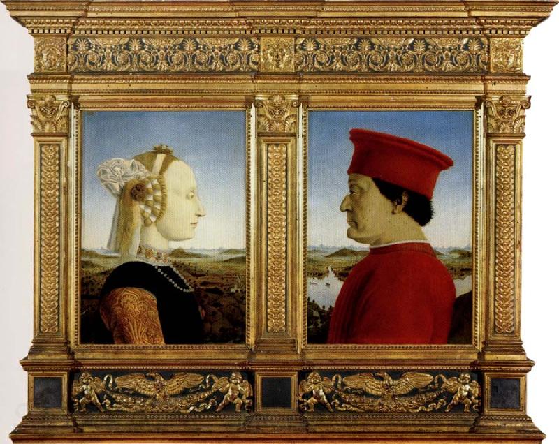 Piero della Francesca Portrait of the Duke and Duchess of Montefeltro Spain oil painting art